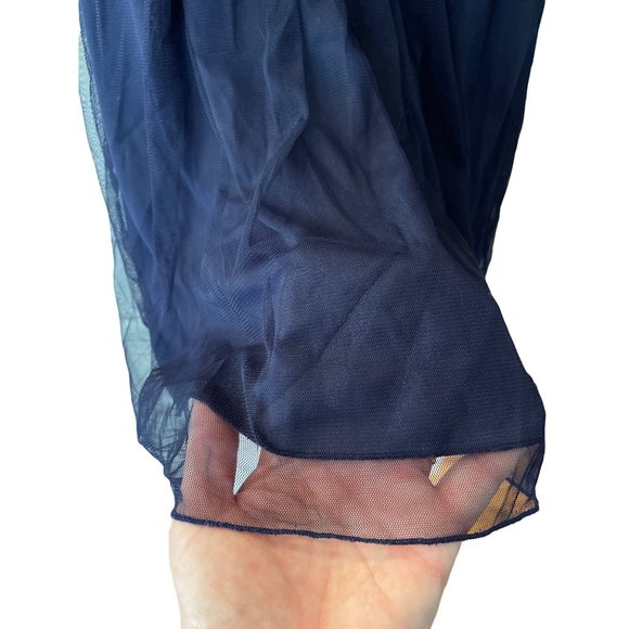 Speechless Party dress cut out sleeveless flare tulle sequins size Junior 5 Blue - Picture 12 of 16